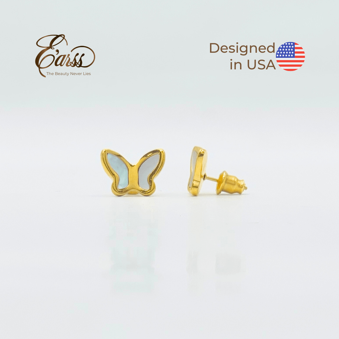 Butterfly 18K Gold Plated Earrings